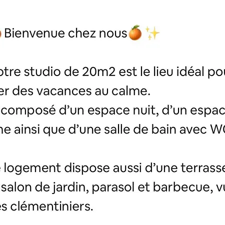 Апартаменты Vue Sur Les Clementiniers Санта-Люсьа-ди-Морьяни